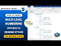 How do I get 1 1 Numbering in Word Create a multilevel list in Word