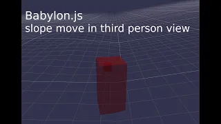 Babylon js Sample code for moving along a slope