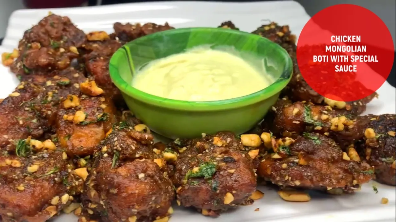 Chicken Mongolian Boti With Special Sauce #chickenmongolian  Party Recipe chicken starter