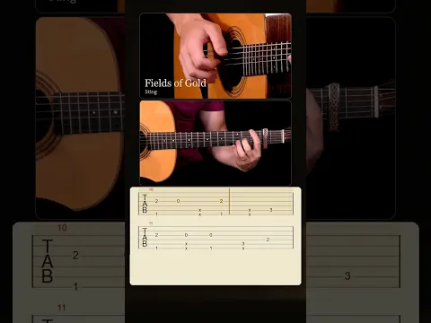 Learn Fields of Gold | fingerstyle guitar #shorts