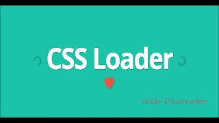 CSS Loader How to create spinning loader with CSS