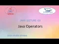 03 Lecture Java Operators in Urdu Hindi