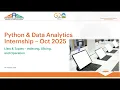 Python Data Analytics Internship Session 6 Data Structures - Lists Tuples SASF