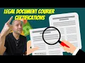 Legal Document Courier Certifications