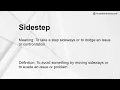 Sidestep Meaning