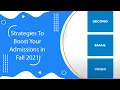 Download Lagu 5 Strategies to Increase your Admissions for Fall 2021