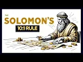 Solomon s Secret to Saving Money Without Struggle