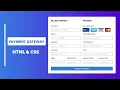 Create A Responsive Payment Gateway Form using HTML CSS only Payment Gateway for website