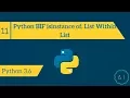 11 Python BIF isinstance of List Within List Python 3 6 AITechEX