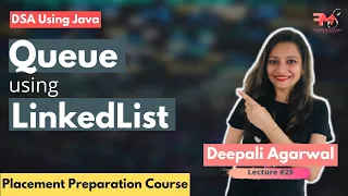 Queue Data Structure using LinkedList Concept Java Code Time Complexity DSA using Java