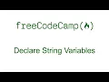 Declare String Variables