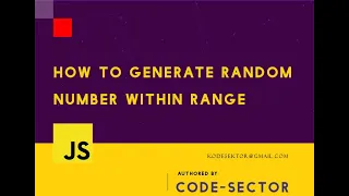 How to generate random number within a range in JavaScript - Math random