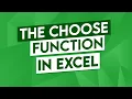 How to Use the CHOOSE Function in Excel - CHOOSE Function Tutorial