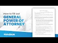 How to Fill Out General Power of Attorney Online PDFRun