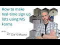 How to make real-time signup lists using Microsoft Forms