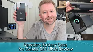 Newdery Battery Case for Galaxy S23 Ultra - Power On the Go Full Review Test