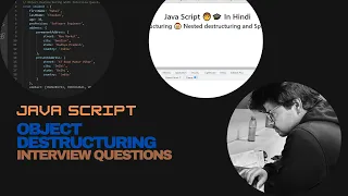 Destructuring Spread Operator In javaScript ES6 in Hindi - Interview Question