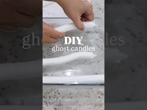 DIY Ghost Candles #halloweencraft