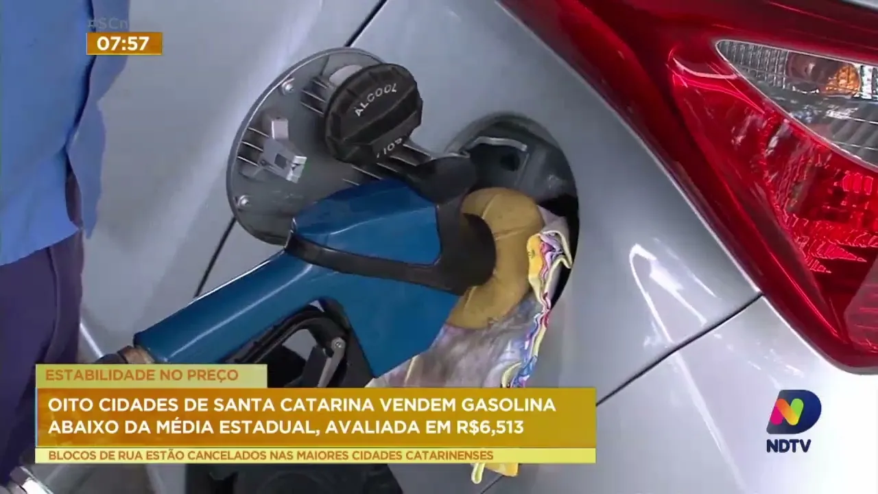 Oito cidades de Santa Catarina vendem gasolina abaixo da média estadual, avaliada em R$ 6,513