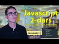 Javascript asoslari 2-dars Variables Data types Interaction alert prompt confirm lar haqida