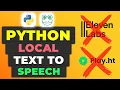 Python Local Text To Speech Coqui TTS Generate From Text Using Python