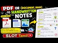 Convert PDF to Handwritten Notes Using AI Text Image to Handwriting Tool