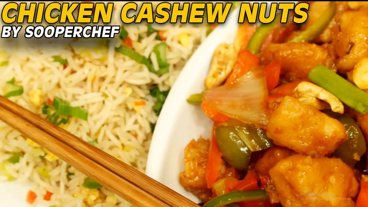 Chicken Cashew Stir Fry With Fried Rice Recipe By SooperChef