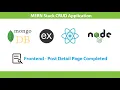 Creating a MERN stack CRUD app Part 06 - Post Detail Page Completed