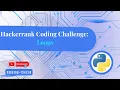 Hackerrank Python Challenge Loops