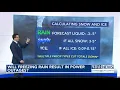 How to calculate freezing rain and how much causes power outages