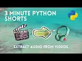 Convert to using python extract from MP4 to MP3