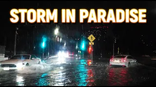 WAIKIKI FLOODING Night Drive During Flash Flood Warning Thursday March 12 2026 Edited