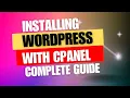 How to install WordPress in cpanel Installing WordPress with CPanel CPanel WordPress