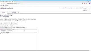 Array-1 midThree Java Tutorial codingbat com
