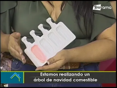 Estamos realizando un árbol de navidad comestible