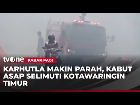 Kondisi Terkini Karhutla di Kotawaringin Timur, Kabut Asap Selimuti Ruas Jalan