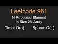N-Repeated Element in Size 2N Array - Leetcode 961