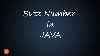 Buzz Number in Java BluejCode