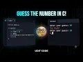 C Programming Mini Project Guess The Number Game Udit Code