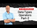MK Web-Technologies Java Full Stack Telugu Java Datatypes Java Operators