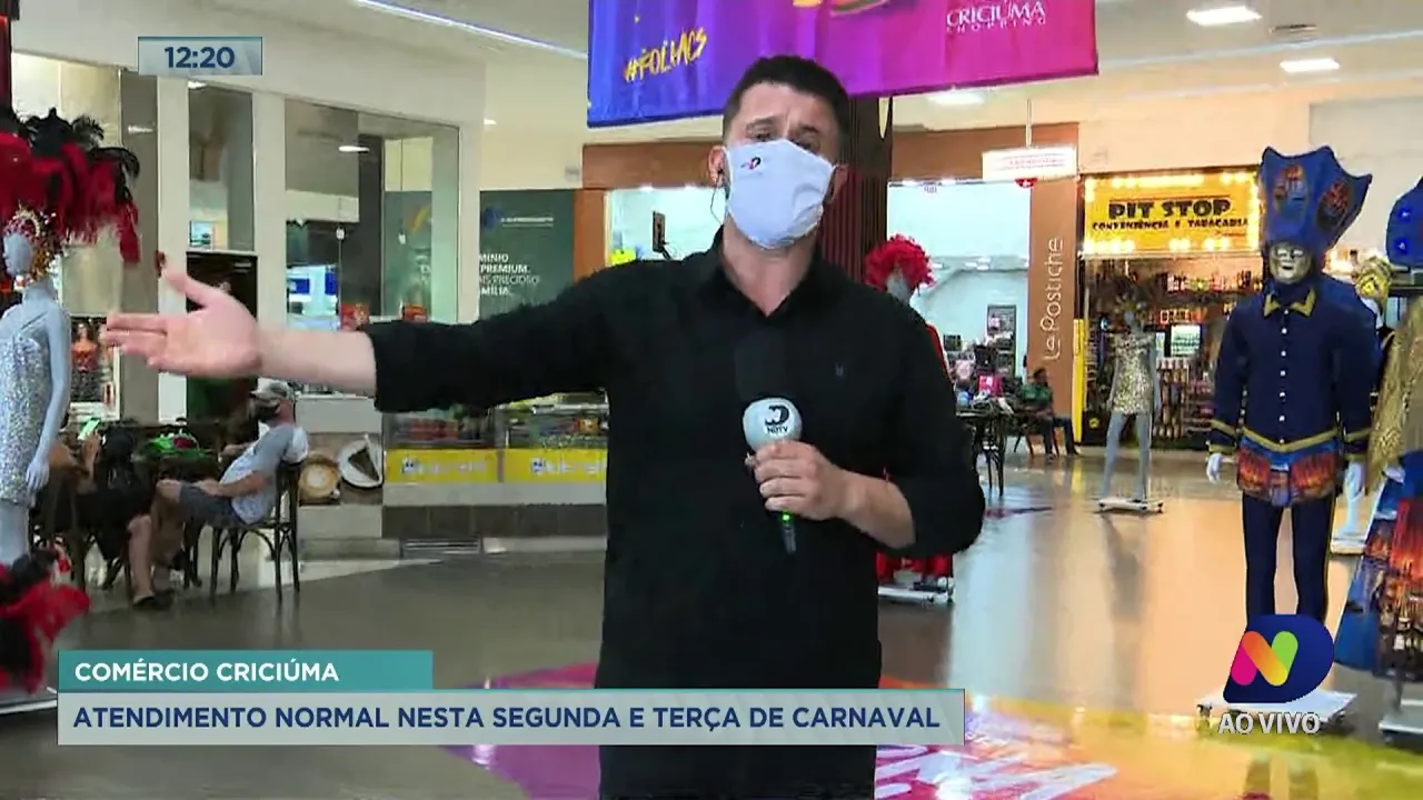 Comércio de Criciúma com atendimento normal no Carnaval