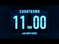 11 Minutes Countdown Timer Flip Clock with Simple Beeps