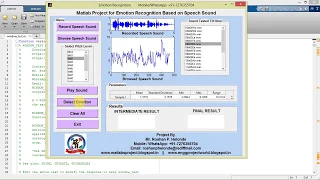Speech Emotion Recognition Using Matlab Project Source Code