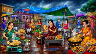 बारिश में बहू ने शुरू किया ₹10 का नाश्ता सेंटर | देखते ही उमड़ पड़ी भीड़ | Village Food Story