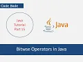 Bitwise Operators In Java Java Tutorials Coding For Beginners Code Bode