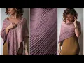 How to Crochet - Easy 2-Row Repeat Beginner Sugarblush Shawl Pattern