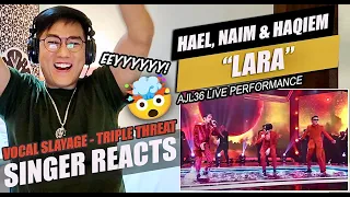 Download Hael Husaini, Naim Daniel \u0026 Haqiem Rusli - Lara | #AJL36 | SINGER REACTION MP3