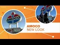 Why has the giant Amoco sign changed over the years