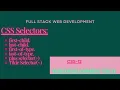 CSS-12 CSS Selectors Part-3 first-child last-child first-of-type last-of-type