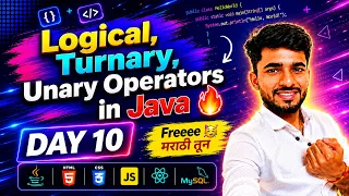 Full Stack Java Free Day 10 - Logical Ternary Unary Operators in Java aadiandjava 2 0